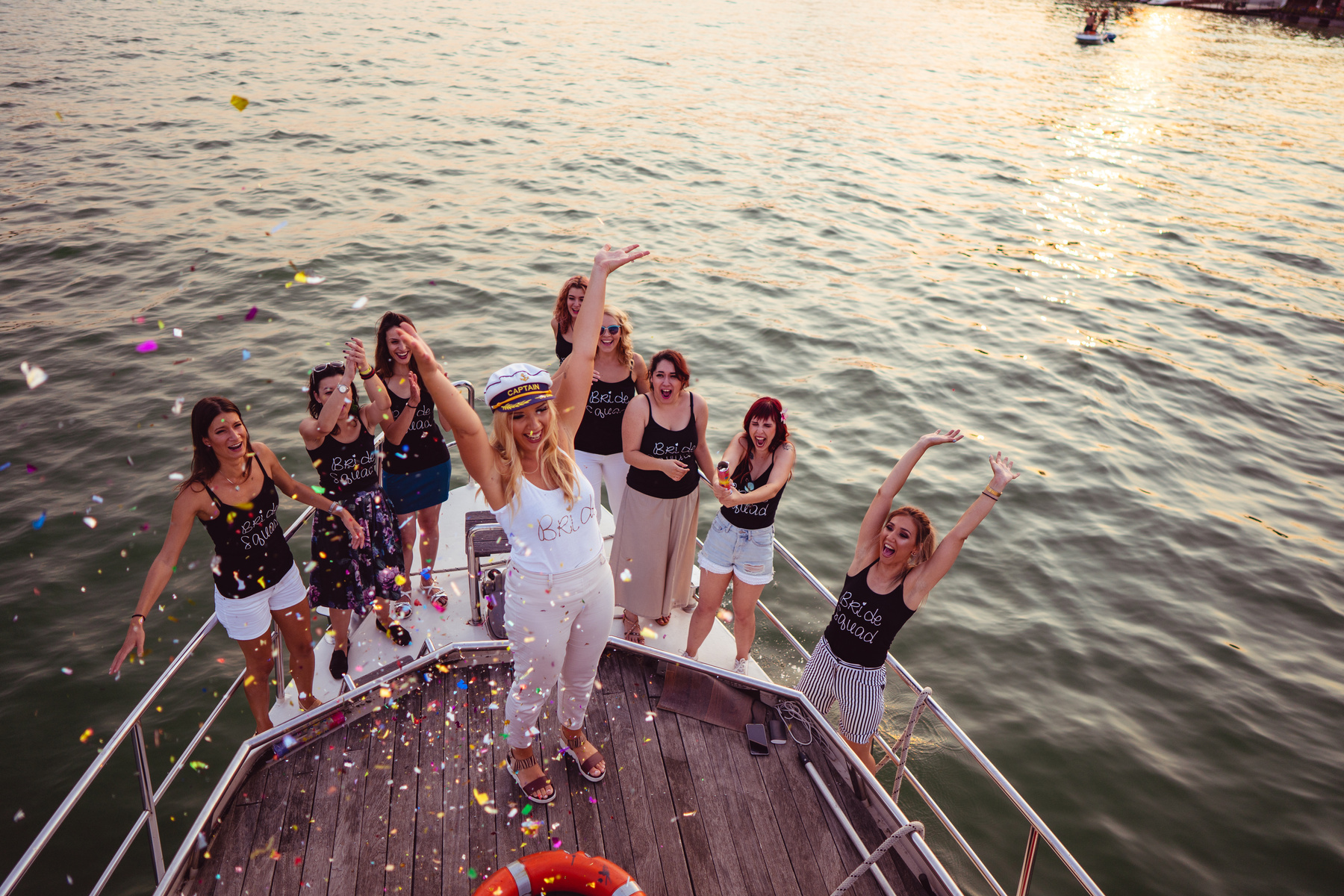 Ladies celebrating bachelorette party