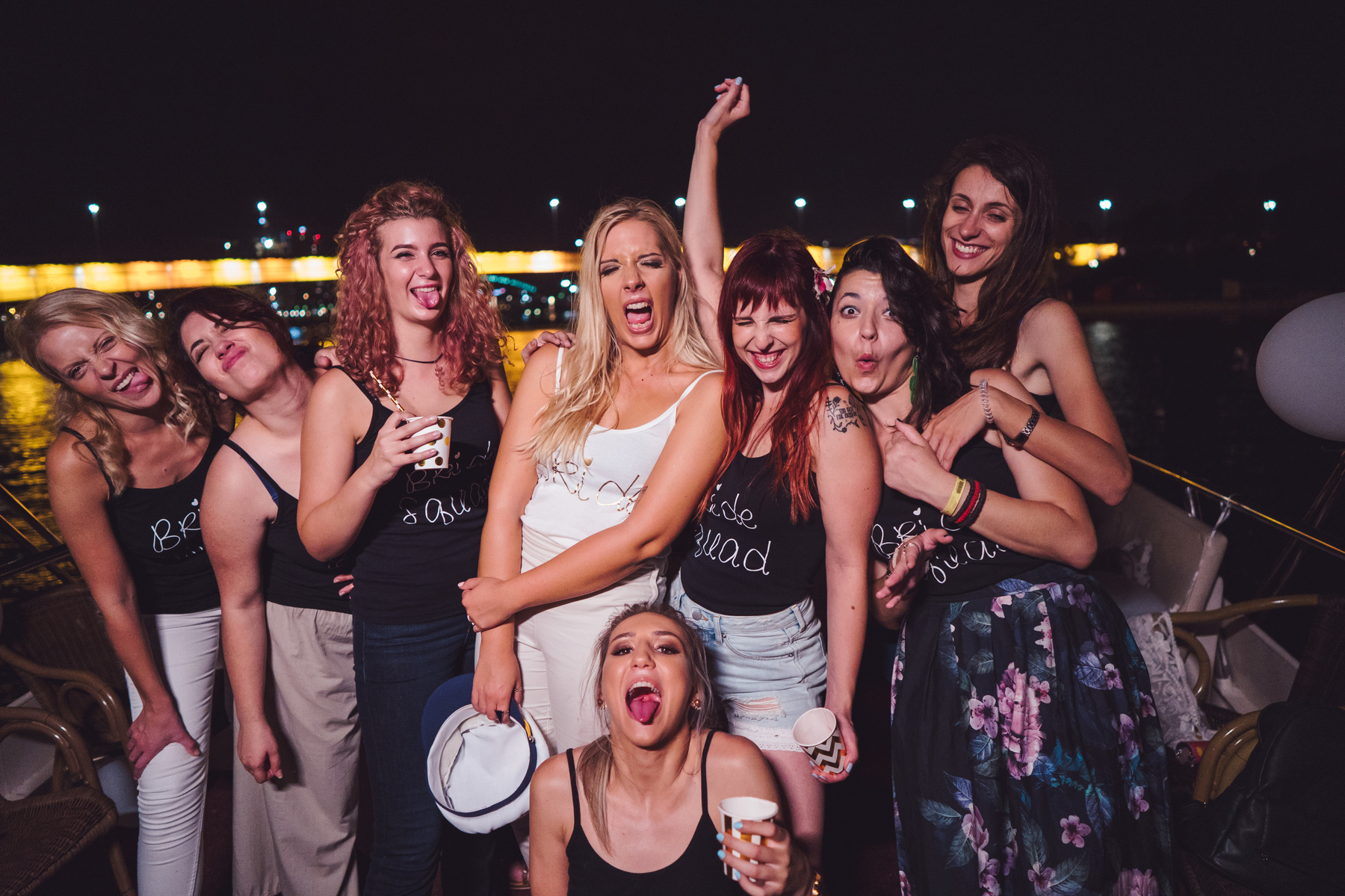 Ladies celebrating bachelorette party